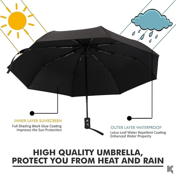 GLAZU_Automatic_Open_Close_8_Ribs_Compact_Umbrella_(Black)__Durable_Windproof_Travel_Umbrella_with_Strong_Frame_|_Lightweight_Rain_Gear_for_Men_&_Women