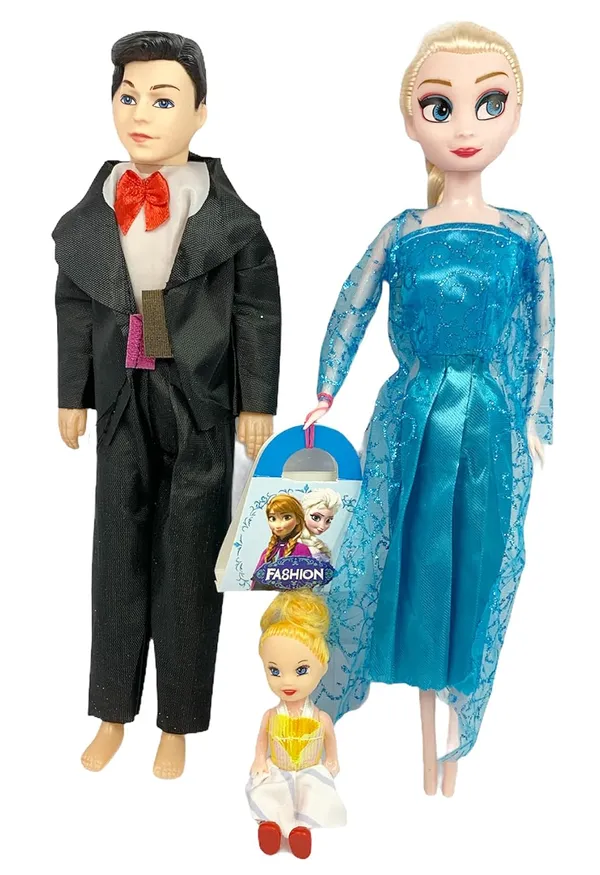 Abracaboo_Princess_Elsaa_And_Prince_Han_With_Baby_|_Frozan_Sisters_Family|_Lovely_Fairy_Doll_Set,_28Cm_(Set_Of_3)