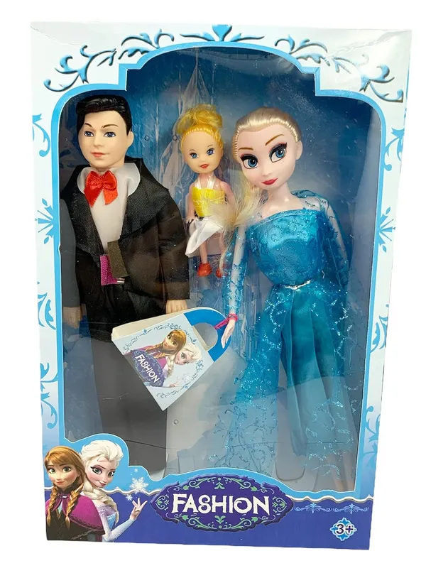 Abracaboo_Princess_Elsaa_And_Prince_Han_With_Baby_|_Frozan_Sisters_Family|_Lovely_Fairy_Doll_Set,_28Cm_(Set_Of_3)