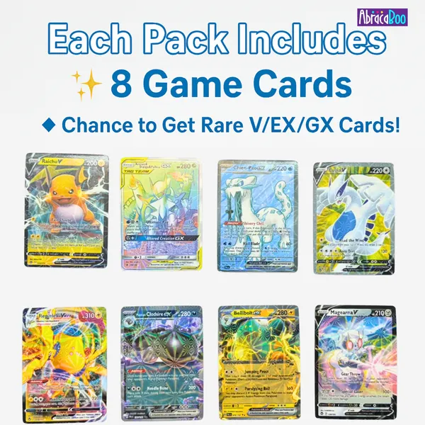 AbracaBoo_Pokemon_Trading_Cards_Game_Set_Premium_Collectors_Edition_|_4_Deck_Pack_with_8_Rare_Anime_Cards_Each_|_Ultimate_Collectible_Card_Game_&_Pokemon_Merchandise_for_Anime_Lovers