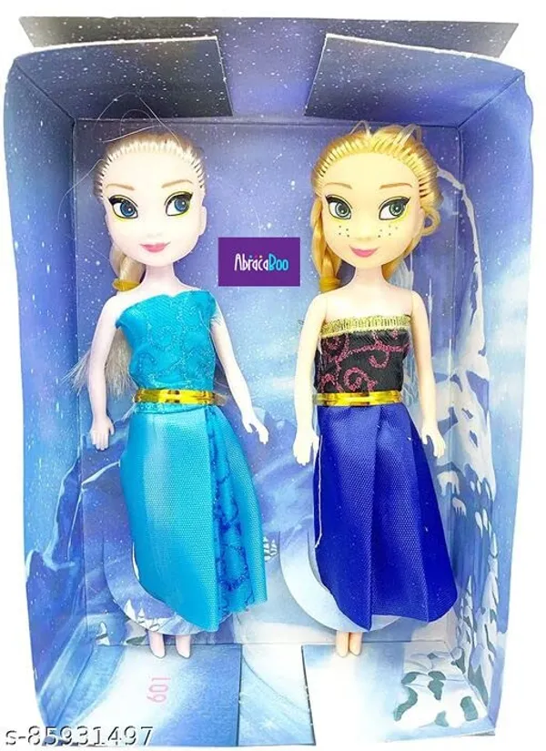 Abracaboo_2_Princess_Dolls_Set_Ellsa_And_Ana_For_Girls/Kids_Long_Hair_|_Frozan_Sisters_|_Beautiful_Eyes_With_Movable_Arms_And_Face,_Clothes_Can_Be_Changed,_Pack_Of_2_Dolls
