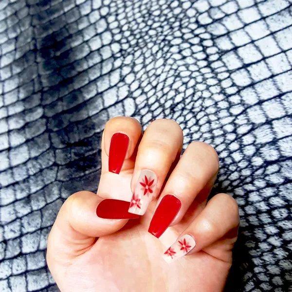 Alizarin_Crimson_Ballerina_Shaped_Press_On_Artificial/Fake_Nails,_1_Sheet_Nail_Glue_Tabs_&_1_Nail_Glue_Bottle