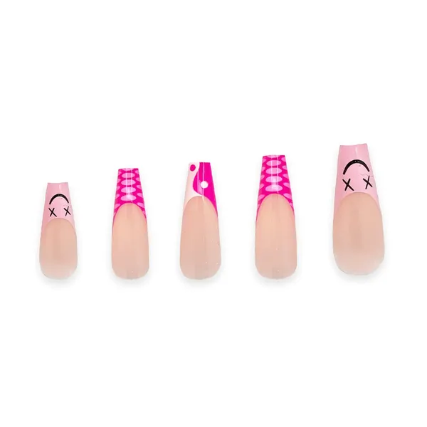 Beauty_Bush_Ballerina_Shaped_Press_On_Artificial/Fake_Nails,_1_Sheet_Nail_Glue_Tabs_&_1_Nail_Glue_Bottle