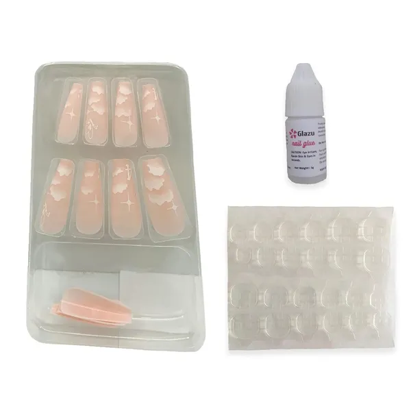 Rodeo_Dust_Ballerina_Shaped_Press_On_Artificial/Fake_Nails,_1_Sheet_Nail_Glue_Tabs_&_1_Nail_Glue_Bottle