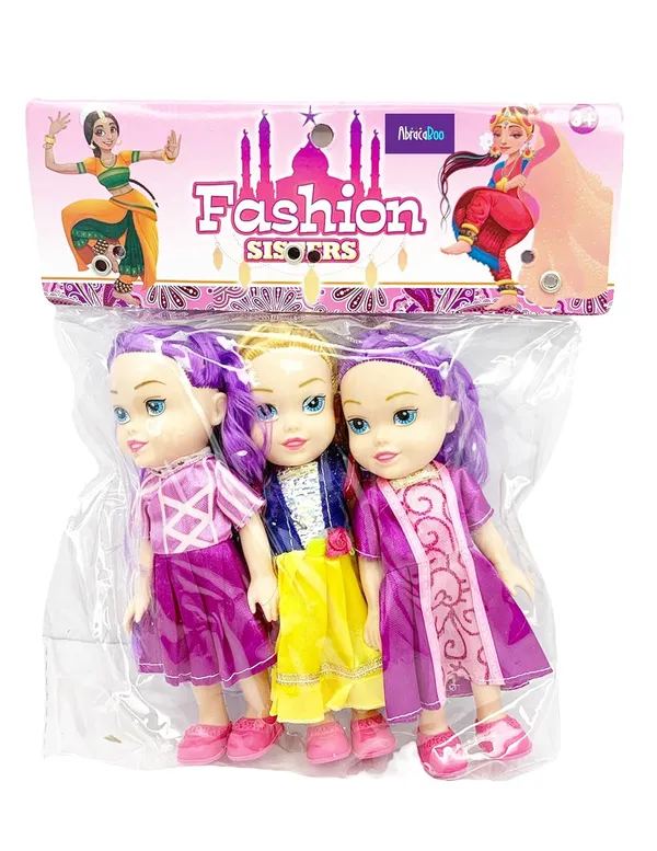 Abracaboo_Cute_Fashion_Sisters_Princess_Dolls_Set_Of_3,_Dolls_For_Girls,_Dolls_Combo_Girls,_15_Cm_Dolls_For_Birthday/Kanjak