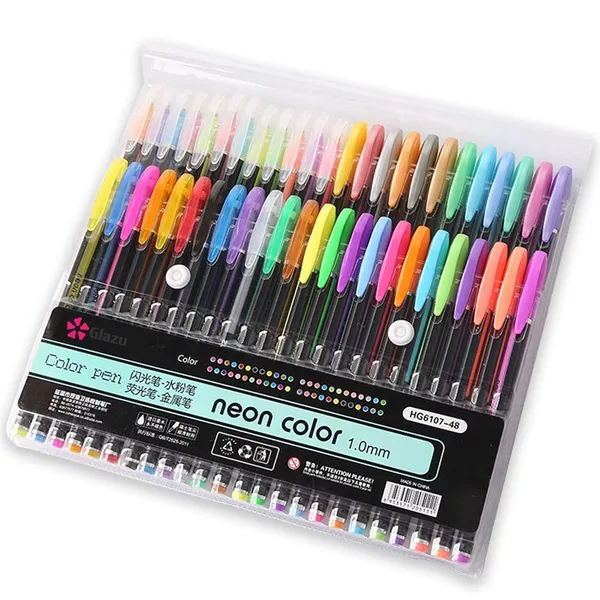 Neon_Highlighter_Gel_Pen_With_Different_Art/Craft_Pen_Colors_(Pack_Of_48_Pens)