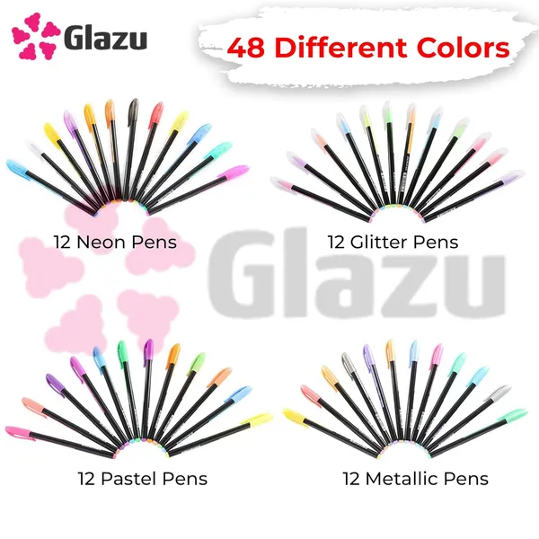 Neon_Highlighter_Gel_Pen_With_Different_Art/Craft_Pen_Colors_(Pack_Of_48_Pens)