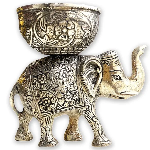 German_Silver_Elephant_with_Bowl_-_Handcrafted_Decorative_Piece_for_Home_Decor_and_Gifting_|_Silver_Elephant_Statue_with_Serving_Bowl_|_Elegant_Centerpiece_for_Table_and_Shelf_Decor_(Small)