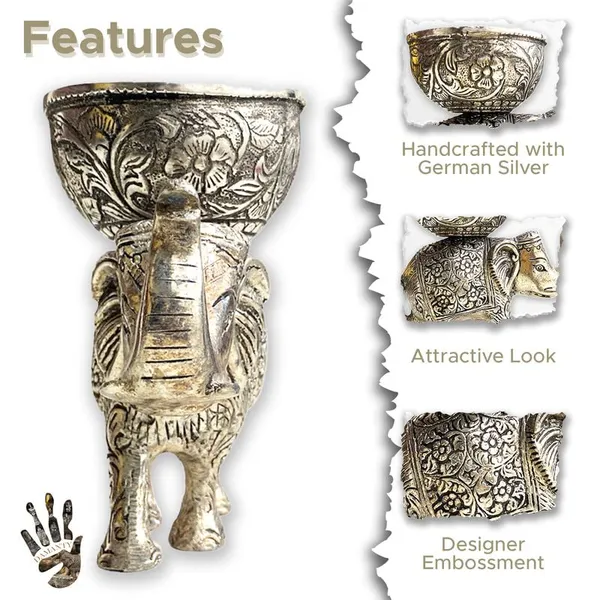 German_Silver_Elephant_with_Bowl_-_Handcrafted_Decorative_Piece_for_Home_Decor_and_Gifting_|_Silver_Elephant_Statue_with_Serving_Bowl_|_Elegant_Centerpiece_for_Table_and_Shelf_Decor_(Small)