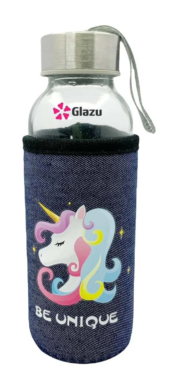 Transparent_Glass_Water_Bottle,_1_Bottle_Reusable_Water_Bottles_With_Airtight,_Stainless-Steel_Lid_With_Carrying_Strap_&_Cute_Unicorn_Print_Water_Bottle_Protective_Sleeve_For_Cold_Drinks_&_Shakes