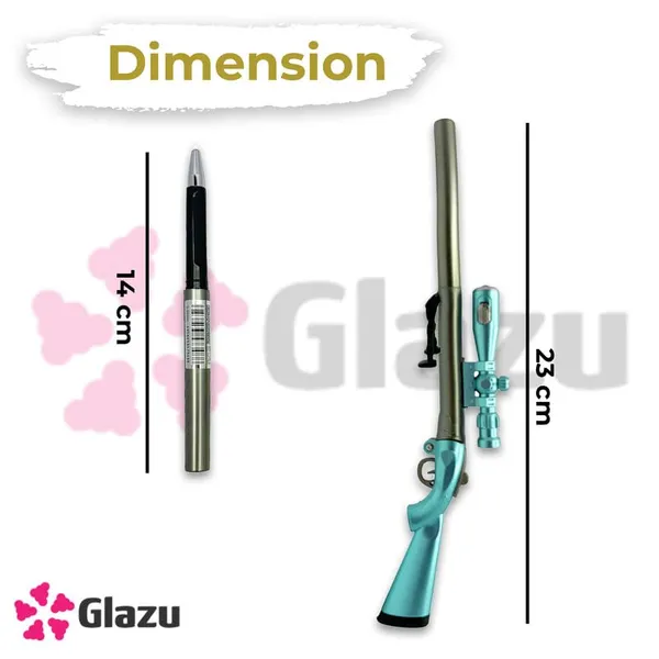 Gun_Shaped_Pen,_Kar98K_With_Led_Light_And_Stand_-_Pack_Of_5_Pens_For_Playing_And_Writing