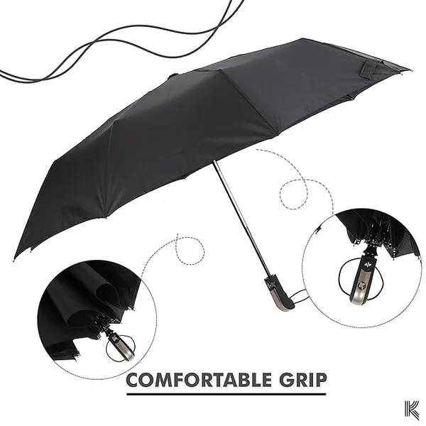 GLAZU_Automatic_Open_Close_10_Ribs_Compact_Umbrella_(Black)__Durable_Windproof_Travel_Umbrella_with_Strong_Frame_|_Lightweight_Rain_Gear_for_Men_&_Women