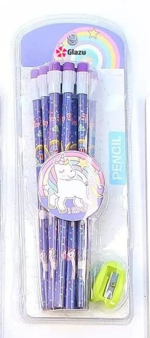 Purple_Unicorn_Stationery_Hb_Pencil_Set_For_Sketching,_Writing,_For_Kids,_Children,_School_Student,_Office,_Return_Gifts_With_Free_Eraser_And_Sharpener_(Set_Of_12_Pencils)