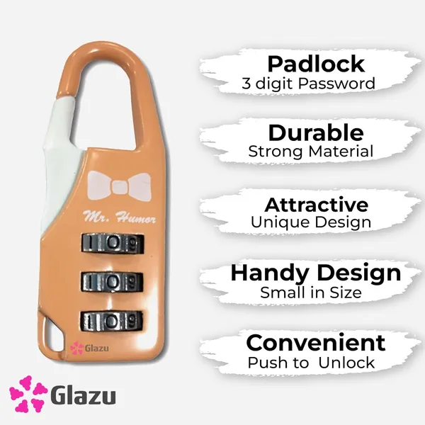 3_Dial_Number_Lock,_Cute_Small_Padlock_For_Luggage/Bags_Metal_Lock_With_Click_Button-Small,_Sturdy,_And_Reliable_(Pack_Of_4)
