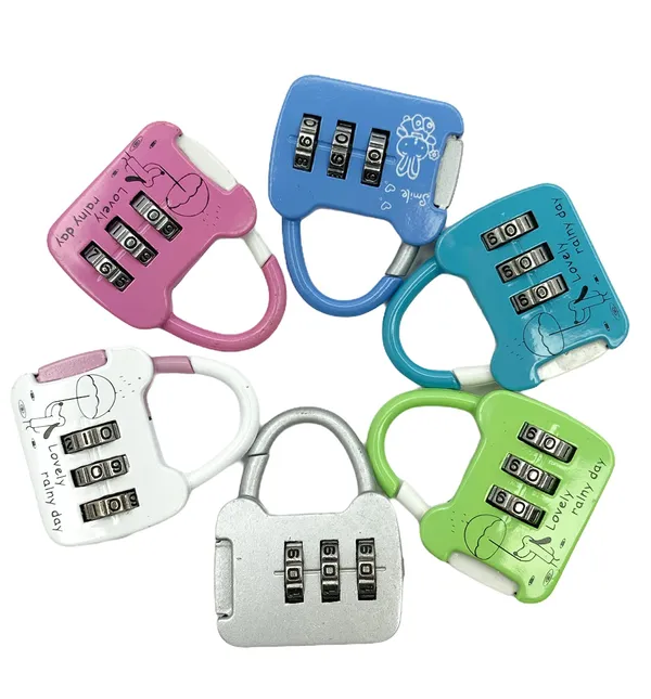Multicolor_3_Dial_Number_Lock,_Cute_Small_Padlock_For_Luggage/Bags_Metal_Lock_With_Click_Button-Small,_Sturdy,_And_Reliable_(Pack_Of_4,_Trolley_Multicolor)