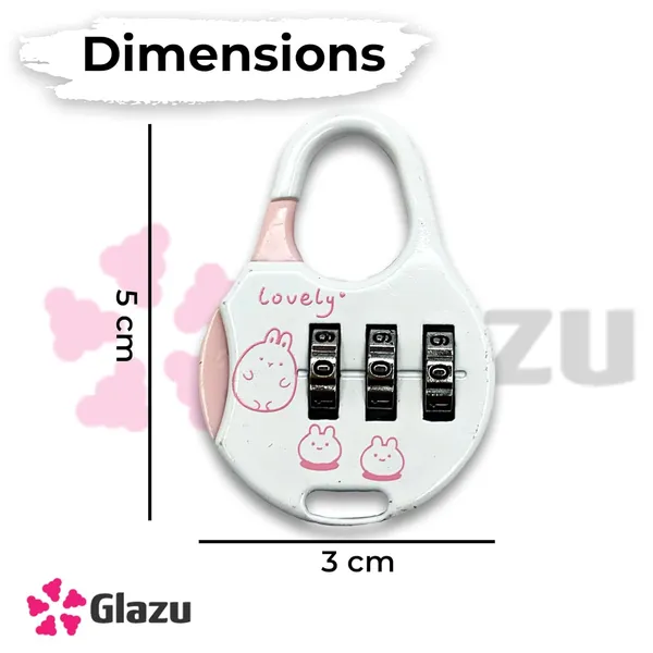 Multicolor_3_Dial_Number_Lock,_Cute_Small_Padlock_For_Luggage/Bags_Metal_Lock_With_Click_Button-Small,_Sturdy,_And_Reliable_(Pack_Of_4,_Trolley_Multicolor)