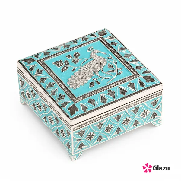 German_Silver_Jewellery_Box,_Blue_?_Elegant_Storage_for_Jewelry_&_Accessories_?_Premium_Quality,_Durable_and_Stylish_Box_for_Rings,_Necklaces,_Earrings,_and_Bracelets