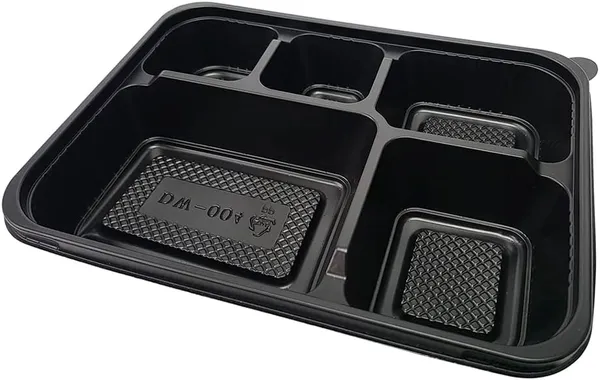 Black_5_Compartment_Meal_Tray_(50)_Packaging_Supplies