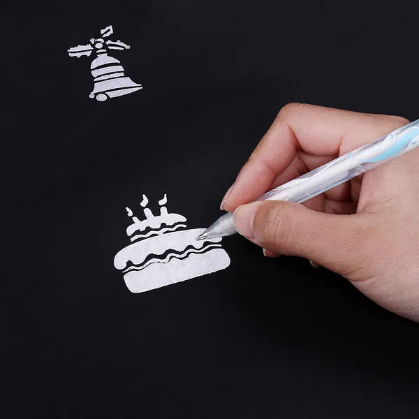 White_White_Gel_Pen_Set_0.8Mm_Line_Drawing_Pen/Archival_Ink_Fine_Point_Tip/Sketching_Pens_For_Artists/Drawing_Illustration/Black_Paper/Painting_Rocks/Card_Making_(Pack_Of_3)