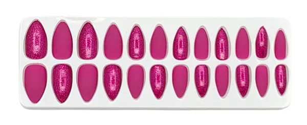 Hibiscus_Glitter_&_Matte_Press_On_Artificial_Nails/Fake_Nails_With_1_Nail_Glue_Kit