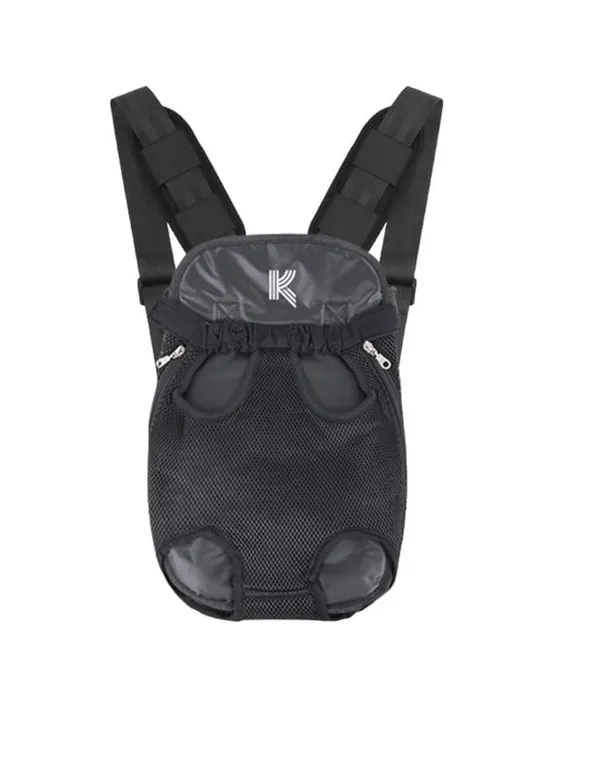 Black_Kraptick_Pet_Carrier_Backpack,_Kangaroo_Style,_Shoulder_Adjustable_Bag,_Legs_&_Tail_Out,_Easy-Fit_For_Traveling/Hiking/Camping_For_Small/Medium_Pets_Dogs/Cats/Puppies/Kittens