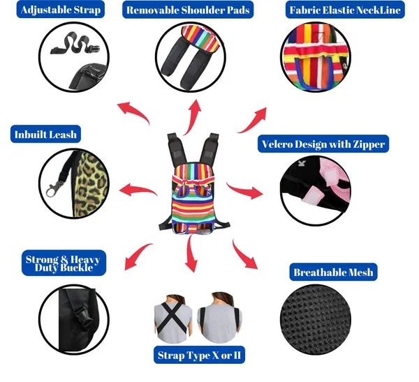 Black_Kraptick_Pet_Carrier_Backpack,_Kangaroo_Style,_Shoulder_Adjustable_Bag,_Legs_&_Tail_Out,_Easy-Fit_For_Traveling/Hiking/Camping_For_Small/Medium_Pets_Dogs/Cats/Puppies/Kittens