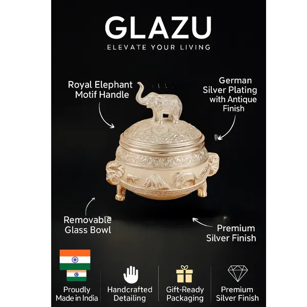 German_Silver_Elephant_Mukhwas/Mouth_Freshener,_White_Elegant_Traditional_Mouth_Freshener_Box_for_After-Meal_Refreshment_?_Premium_Gift_for_Occasions_&_Festivals