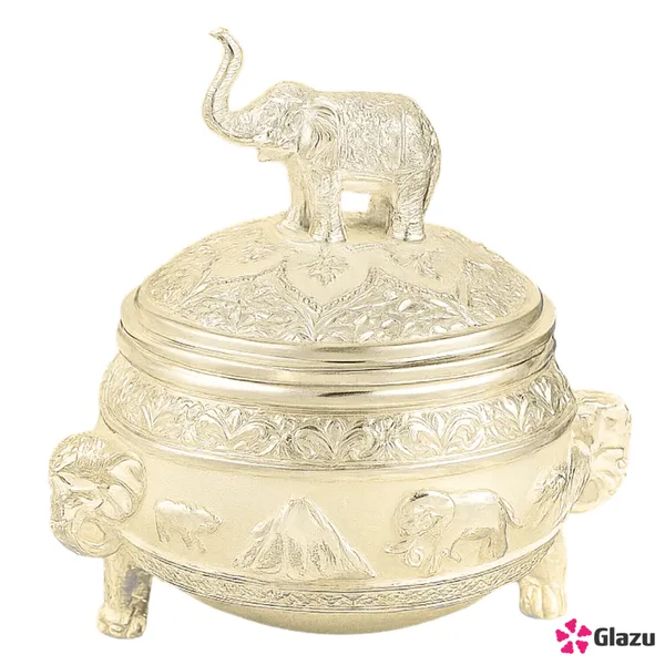 German_Silver_Elephant_Mukhwas/Mouth_Freshener,_White_Elegant_Traditional_Mouth_Freshener_Box_for_After-Meal_Refreshment_?_Premium_Gift_for_Occasions_&_Festivals