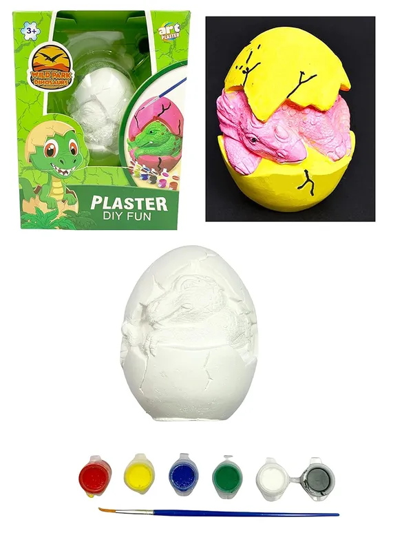 White_Jumbo_Dinosaur_Egg_Plaster