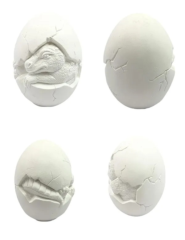 White_Jumbo_Dinosaur_Egg_Plaster