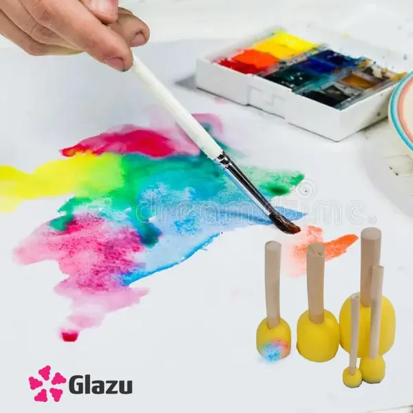 Yellow_Mushroom_Painting_Dabber_Set_Of_5_Pcs_Sponge_Dabbers_For_Acrylics,_Oils,_Watercolors_-_Ideal_For_Crafting,_Art_Projects,_And_Home_Dcor_-_Durable_And_Easy_To_Clean