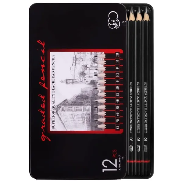 Black_Professional_Shading/Drawing_Pencils_Set_-_12_Lead_Pencils_For_Artists_And_Designers
