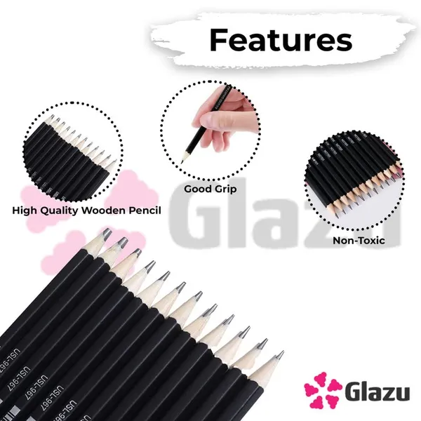 Black_Professional_Shading/Drawing_Pencils_Set_-_12_Lead_Pencils_For_Artists_And_Designers