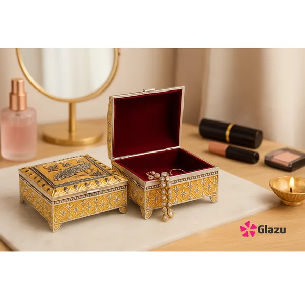 German_Silver_Jewellery_Box,_Peach_?_Elegant_Storage_for_Jewelry_&_Accessories_?_Premium_Quality,_Durable_and_Stylish_Box_for_Rings,_Necklaces,_Earrings,_and_Bracelets