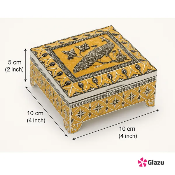 German_Silver_Jewellery_Box,_Peach_?_Elegant_Storage_for_Jewelry_&_Accessories_?_Premium_Quality,_Durable_and_Stylish_Box_for_Rings,_Necklaces,_Earrings,_and_Bracelets