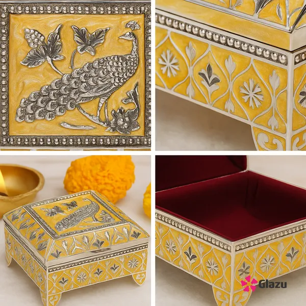 German_Silver_Jewellery_Box,_Peach_?_Elegant_Storage_for_Jewelry_&_Accessories_?_Premium_Quality,_Durable_and_Stylish_Box_for_Rings,_Necklaces,_Earrings,_and_Bracelets