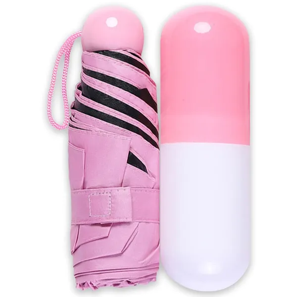 Pink_Color_4-Fold_Travel_Capsule_Umbrella_UV_Protection_Umbrella_|_Compact,_Windproof,_And_Lightweight_Umbrella_For_All_Seasons_(Random_Colors)