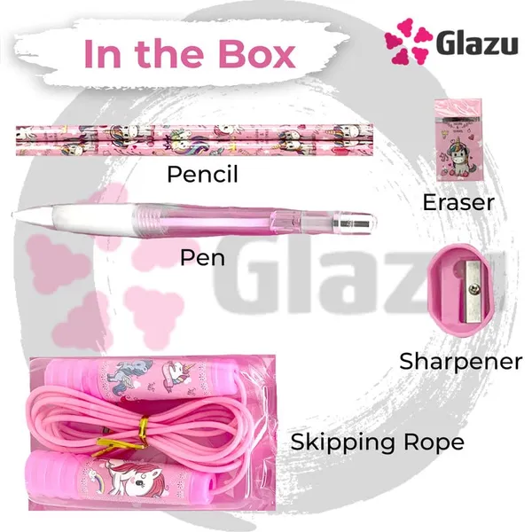 Pink_Unicorn_Stationery_Set_For_Girls_-_Includes_2_Pencils,_1_Diary,_1_Eraser,_1_Sharpener,_1_Scale,_And_1_Metal_Pencil_Box