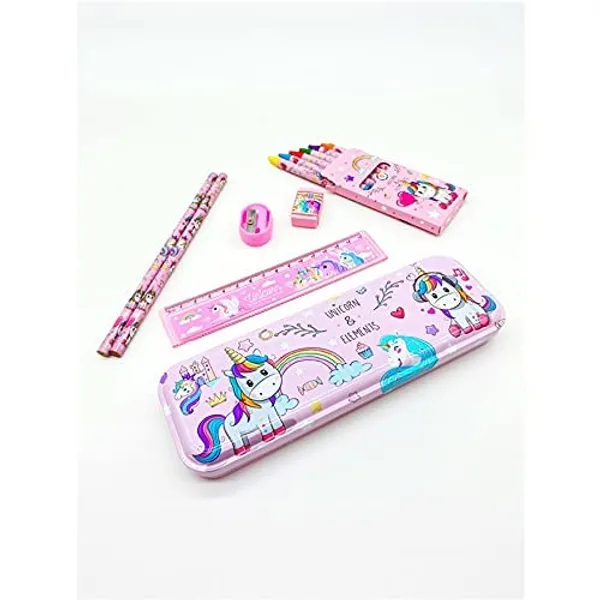 Pink_Unicorn/Frozen_Stationary_Gift_Set_With_Pencil,_Sharpener,_Eraser,_Scale,_Pencil_Box_And_Crayon_(Pack_Of_6_Items)