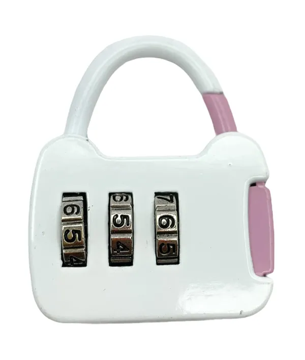 3_Dial_Number_Cute_Small_Padlock_For_Luggage/Bags_Metal_Lock_With_Click_Button_(Pack_Of_6)