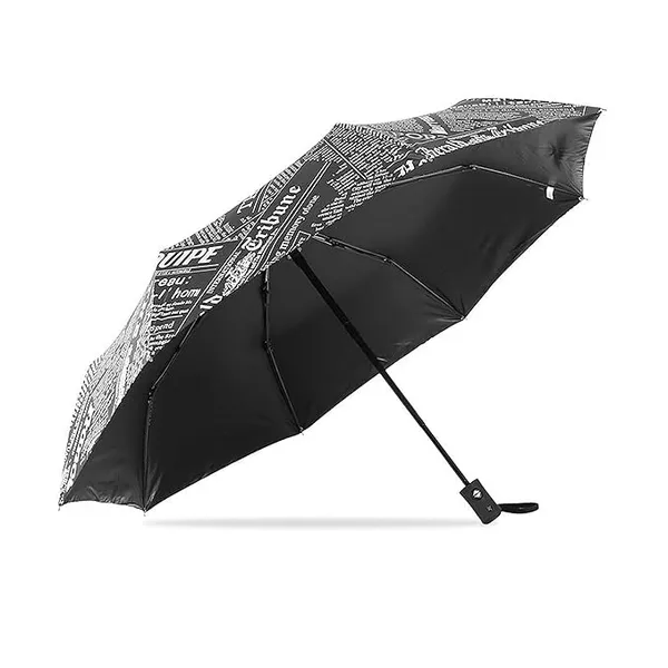 GLAZU_Automatic_Open_&_Close_Newspaper_Design_Umbrella__Stylish_Windproof_Travel_Umbrella_with_8_Ribs_|_Durable_Compact_Umbrella_for_Men_&_Women_|_Unique_Rain_Gear_for_Monsoon