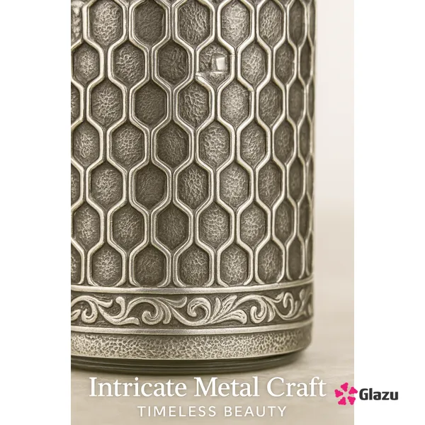 German_Silver_Jali_Glass_Bottle_&_Tumbler_Gift_Set_with_Velvet_Box_?_Elegant_Decorative_Set_for_Drinks,_Water,_or_Gifts_?_Premium_Quality,_Traditional_&_Stylish