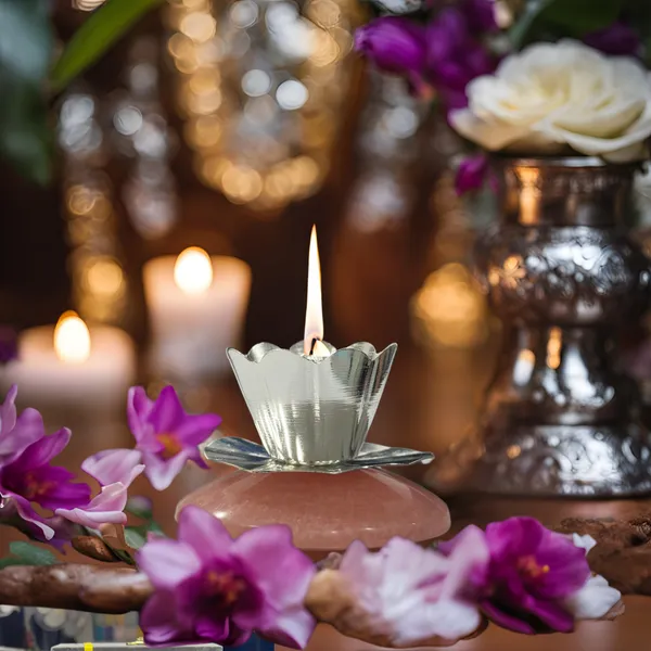 German_Silver_Lotus_Deepak_with_Resin_Base,_Deepak_for_Pooja,_Gift_Item,_Temple_Decor,_Home_Mandir