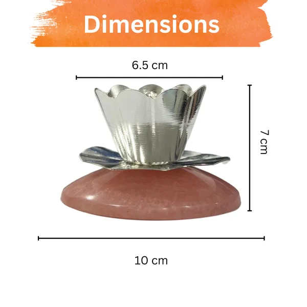 German_Silver_Lotus_Deepak_with_Resin_Base,_Deepak_for_Pooja,_Gift_Item,_Temple_Decor,_Home_Mandir