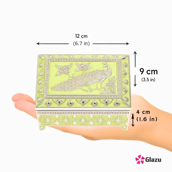 German_Silver_Jewellery_Box,_Green,_Elegant_Storage_for_Jewelry_&_Accessories,__Premium_Quality,_Durable_and_Stylish_Box_for_Rings,_Necklaces,_Earrings,_and_Bracelets