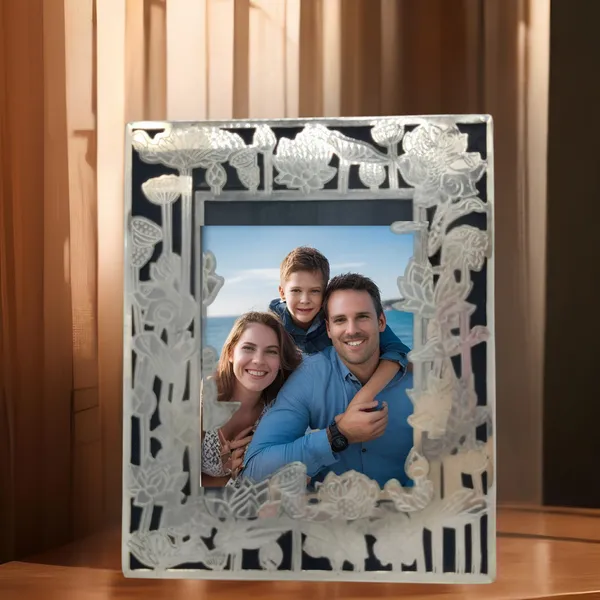 German_Silver_Rectangle_Photo_Frame_for_Tabletop_&_Wall_Decor_|_Antique_Finish_Picture_Frame_|_Traditional_Home_Decor_Item_|_Elegant_Gift_for_Wedding,_Anniversary_&_Housewarming_Ceremonies