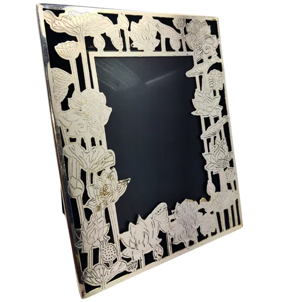 German_Silver_Rectangle_Photo_Frame_for_Tabletop_&_Wall_Decor_|_Antique_Finish_Picture_Frame_|_Traditional_Home_Decor_Item_|_Elegant_Gift_for_Wedding,_Anniversary_&_Housewarming_Ceremonies