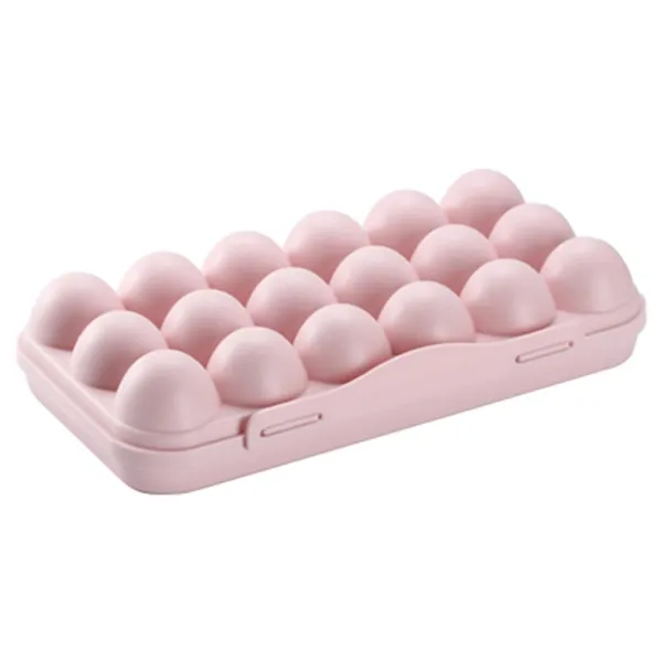 Plastic_Refrigerator_Egg_Trays_Pack_of_1_Egg_Storage_Box_Stackable_Plastic_Egg_Containers_with_18_Egg_Grooves_for_Fridge_Kitchen_Restaurant_Egg_Container_(Pink)