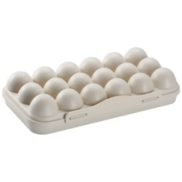 Plastic_Refrigerator_Egg_Trays_Pack_of_1_Egg_Storage_Box_Stackable_Plastic_Egg_Containers_with_18_Egg_Grooves_for_Fridge_Kitchen_Restaurant_Egg_Container_(Cream)