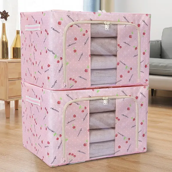 24_Liter_Foldable_Storage_Box_for_Clothes_with_Steel_Frame_|_Large_Organizer_for_Wardrobe_|_Cloth_Storage_Bag_for_Saree,_Shirt,_Blanket